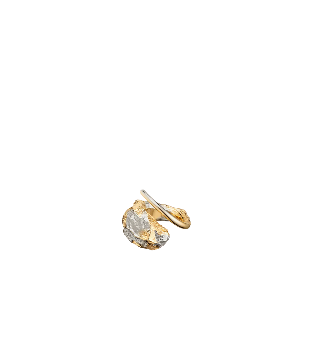 Bague Eroz - Duo palladium et dorure 24 carats