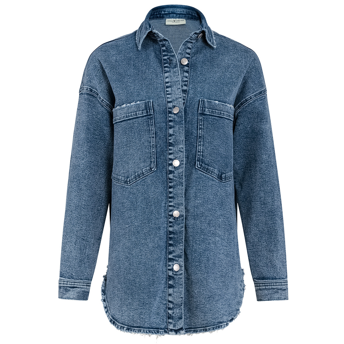 Jonas Nielsen Damen Jeanshemd mit Used-Waschung blau