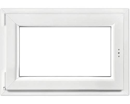 Kelderraam, draai-kiep, kunststof, RAL 9016 verkeerswit, 600x400 mm, DIN links