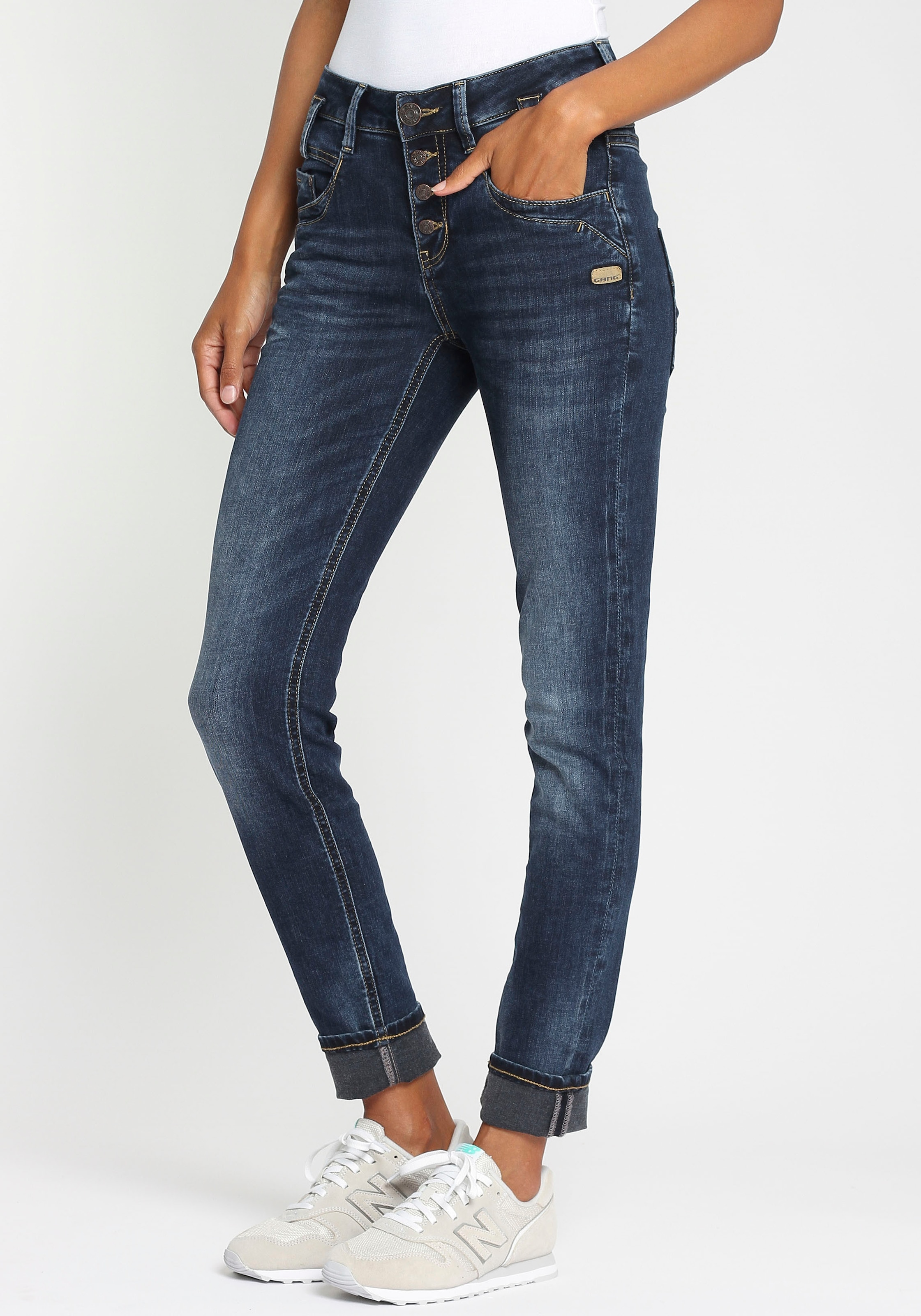 GANG Slim-fit-Jeans »94CARLI«, mit offener Knopfleiste