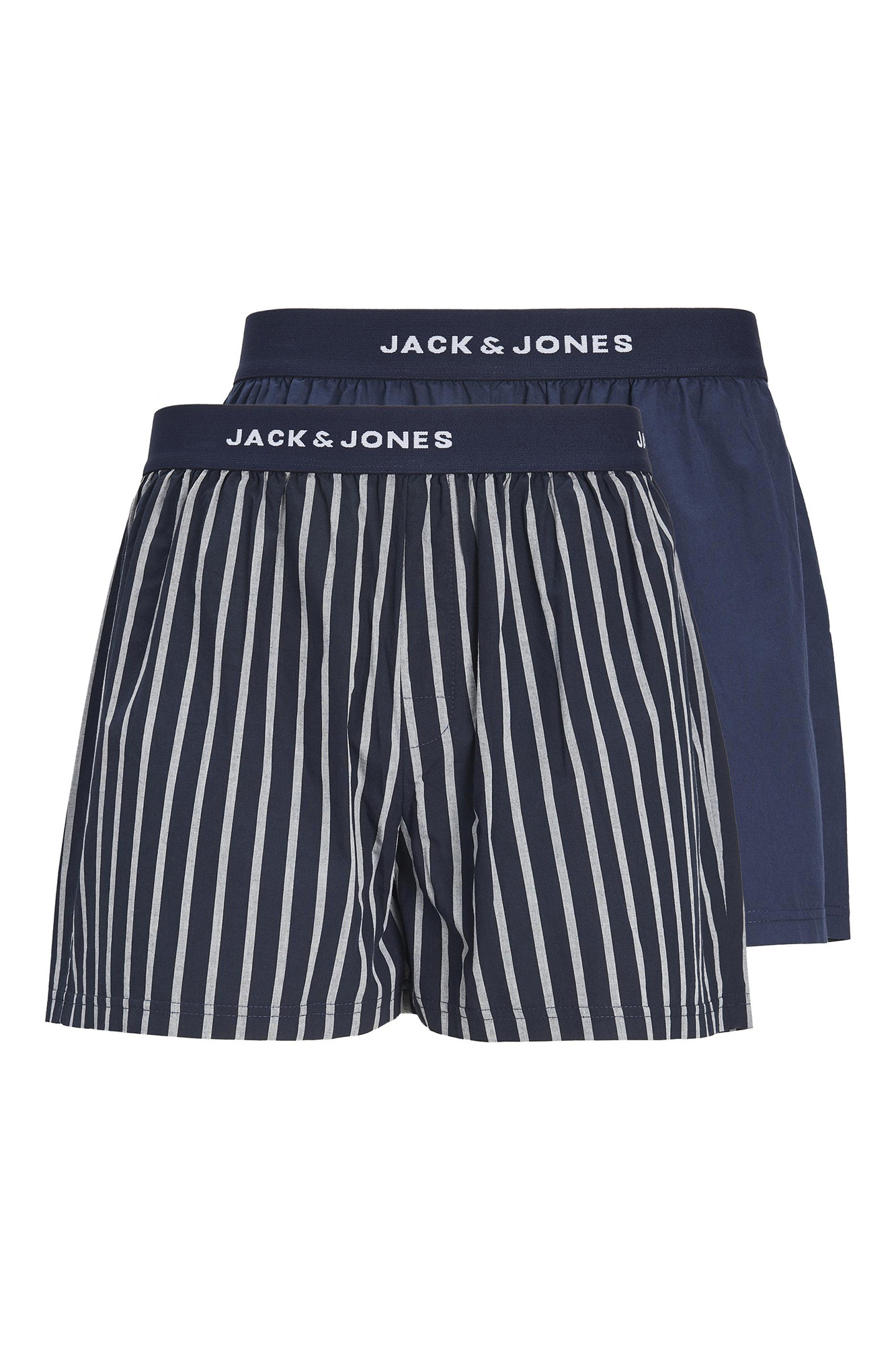 Conjunto com 2 cuecas boxer de algodão combinando.