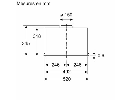 BOSCH - Groupe filtrant DLN56AC50, Série 6, Eclairage LED