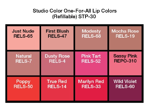Ben Nye - STP30 One-For-All Lip Color, 12er Palette