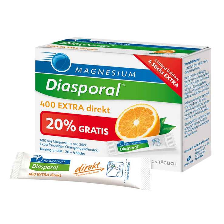 Magnesium Diasporal 400 Extra direkt Granulat, 24 St