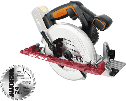 Accu cirkelzaag Worx WX530 20V incl. 165x16mm Ø + GRATIS extra artikel 20V accu WA3644 (4.0Ah)