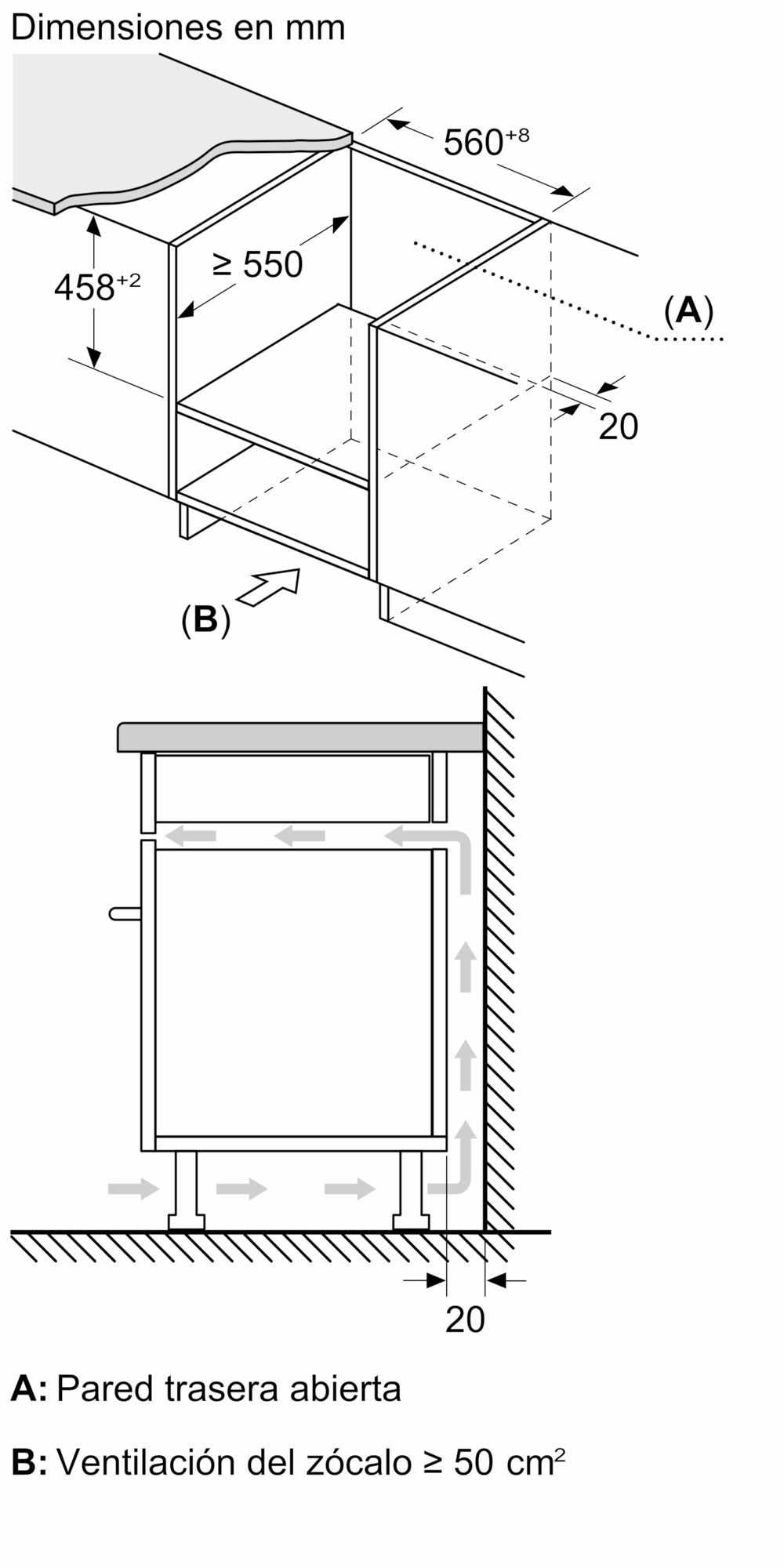 Forno compacto Série 6 com micro-ondas 60 x 45 cm em aço inoxidável CMA585GS0
