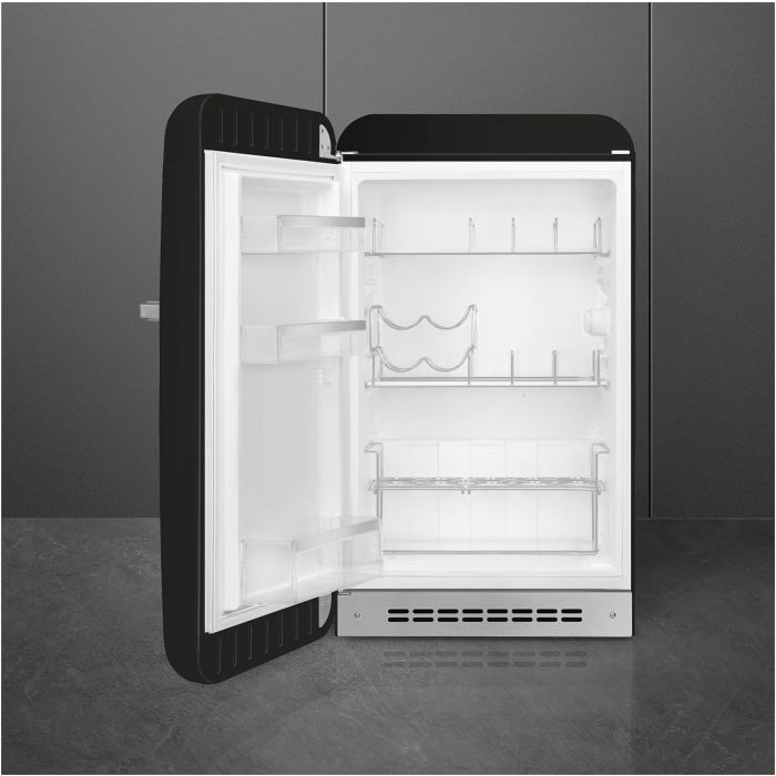 SMEG Stand-Kühlschrank 50's Retro Style FAB10HLBL5 Schwarz