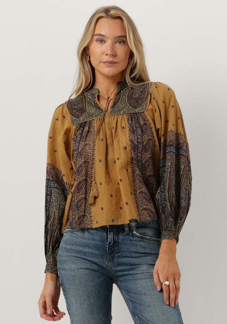 ANTIK BATIK camel antik batik blouse hida blouse