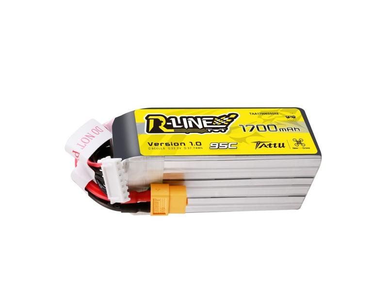 Tattu RC-Akku LiPo 1700 mAh 22.2 V 95C R-Line V1 6S Lipo Akku für Racecopter