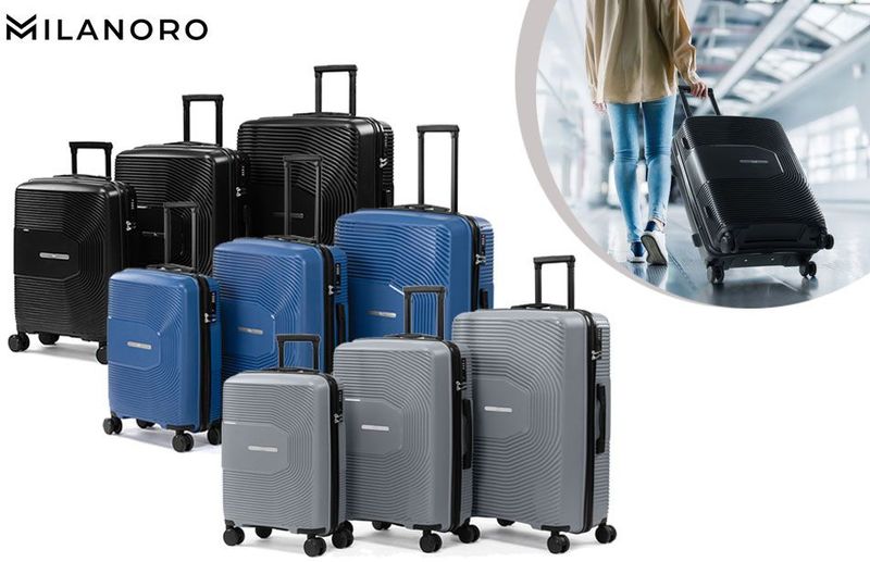 Reiskoffers - Blauw - Set van 3 Stevige en Lichte Koffers