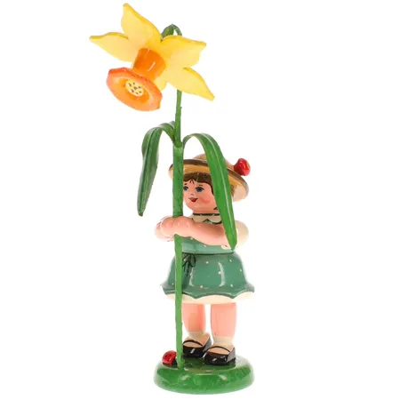 Hubrig 307h0002 Blumenkinder Mädchen mit Narzisse