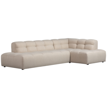 WOOOD hoekbank Roy naturel beige met verlenging rechts