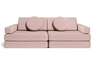 Shappy Play Byggbar Sofa 160x80 cm, Soft Pink