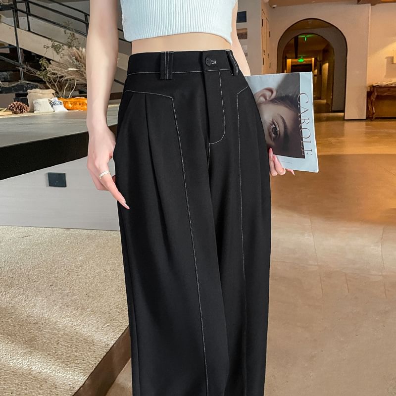 Jaqmine - High Waist Plain Wide Leg Jeans (Diverse ontwerpen)
