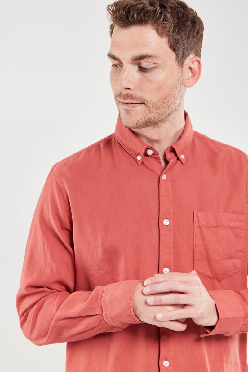Chemise coupe droite - flanelle de coton