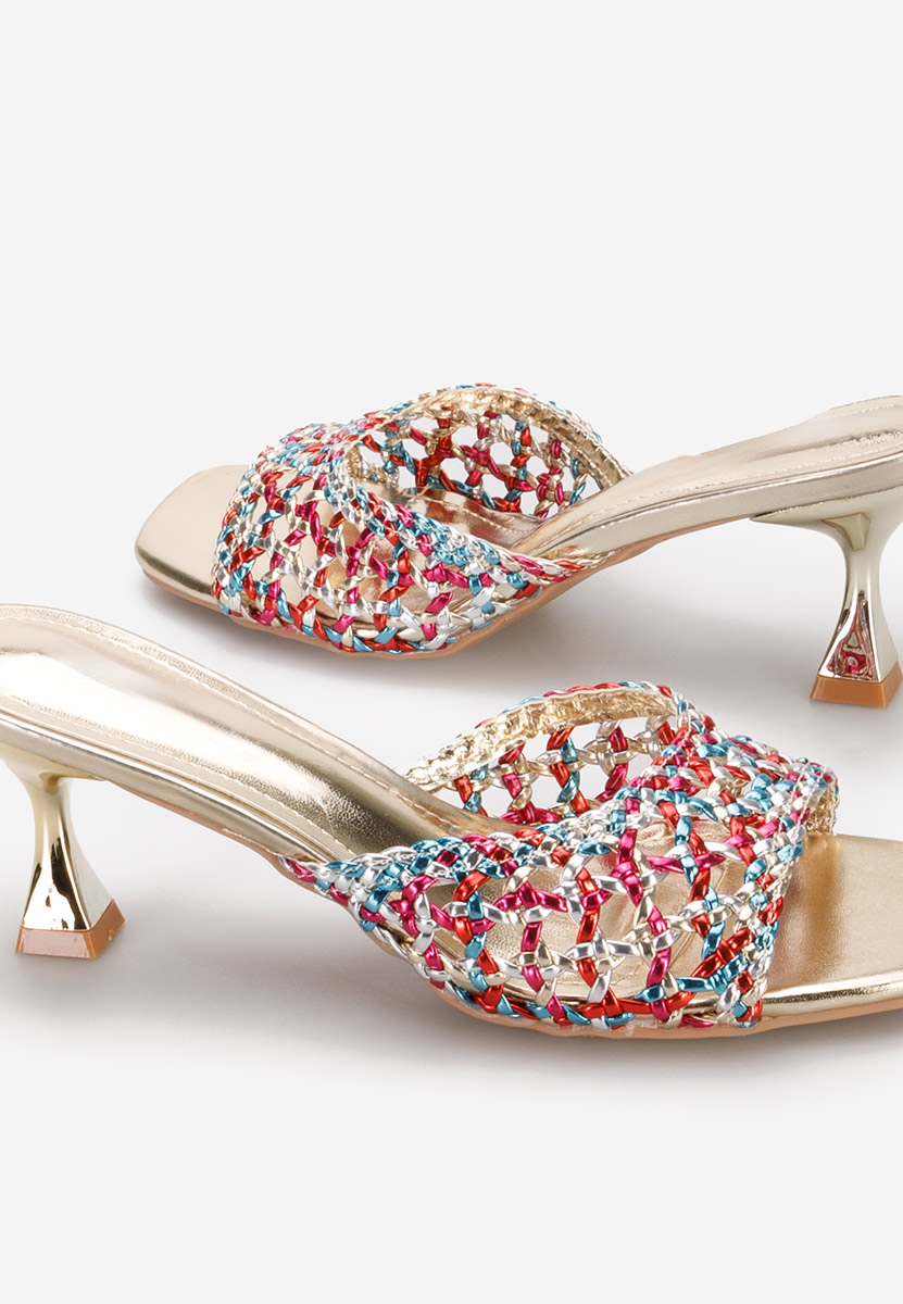 Pantoufles à talon multicolores Letira
