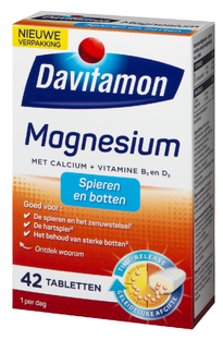 Davitamon Magnesium voor Spieren en Botten Tabletten 42TB