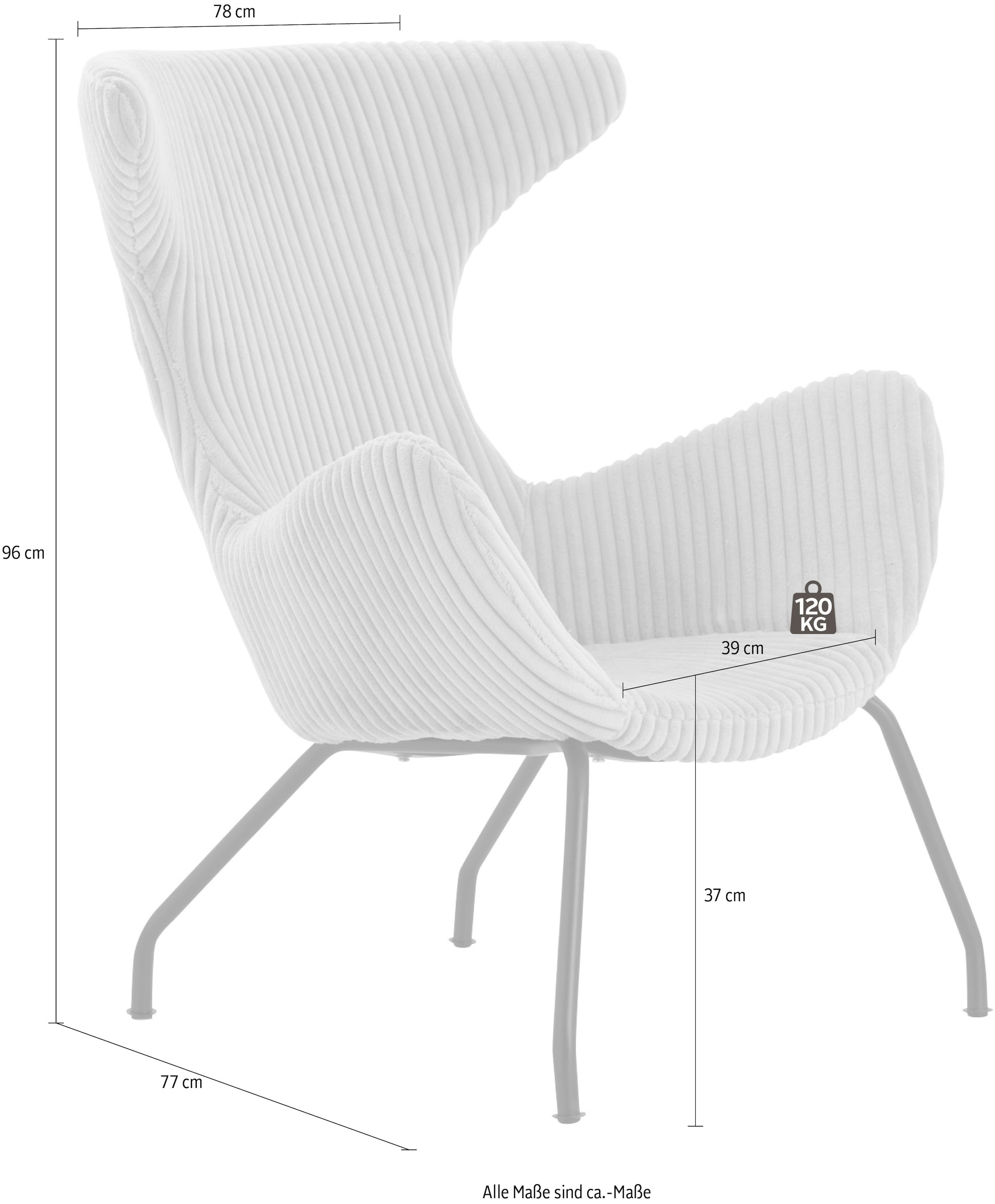 SalesFever Relaxsessel »Oslo Komfortabler Sessel zum Entspannen« Ohrensessel in modernem Design