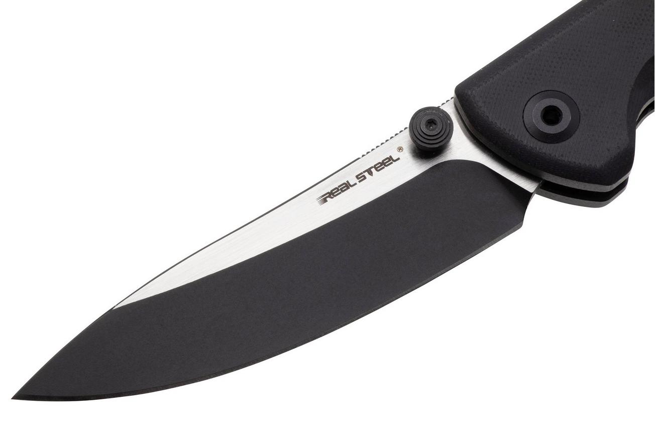 Real Steel Yak 7871BB, Satin/Black PVD 14C28N, Flat Grind, Black G10 zakmes