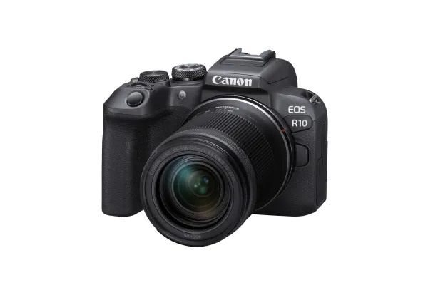 Canon EOS R10 - Digitalkamera - spejlløst - 24.2 MP - APS-C - 4K / 60 fps - 8.3x optisk zoom RF-S 18-150 mm F3.5-6.3 IS STM objektiv - Wi-Fi, Bluetooth - sort