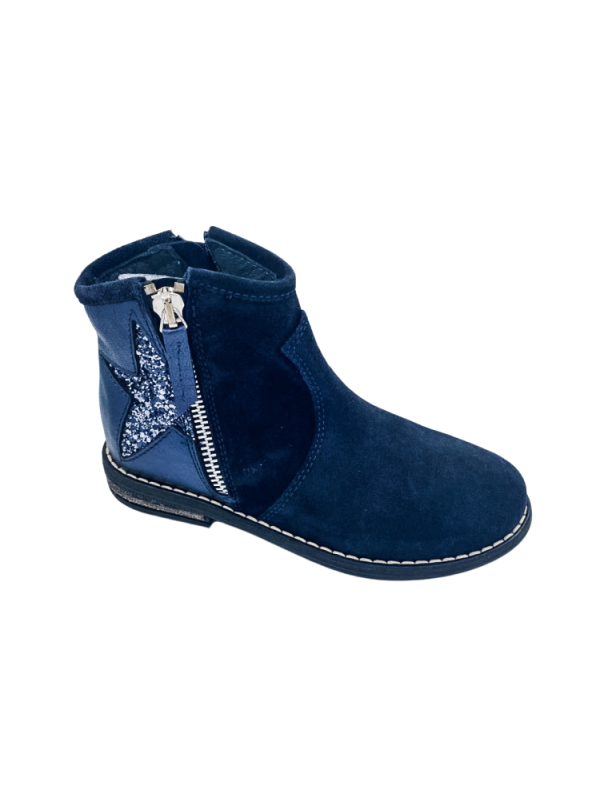 Bottines Fille Michelle Peau Nuit - Reqins