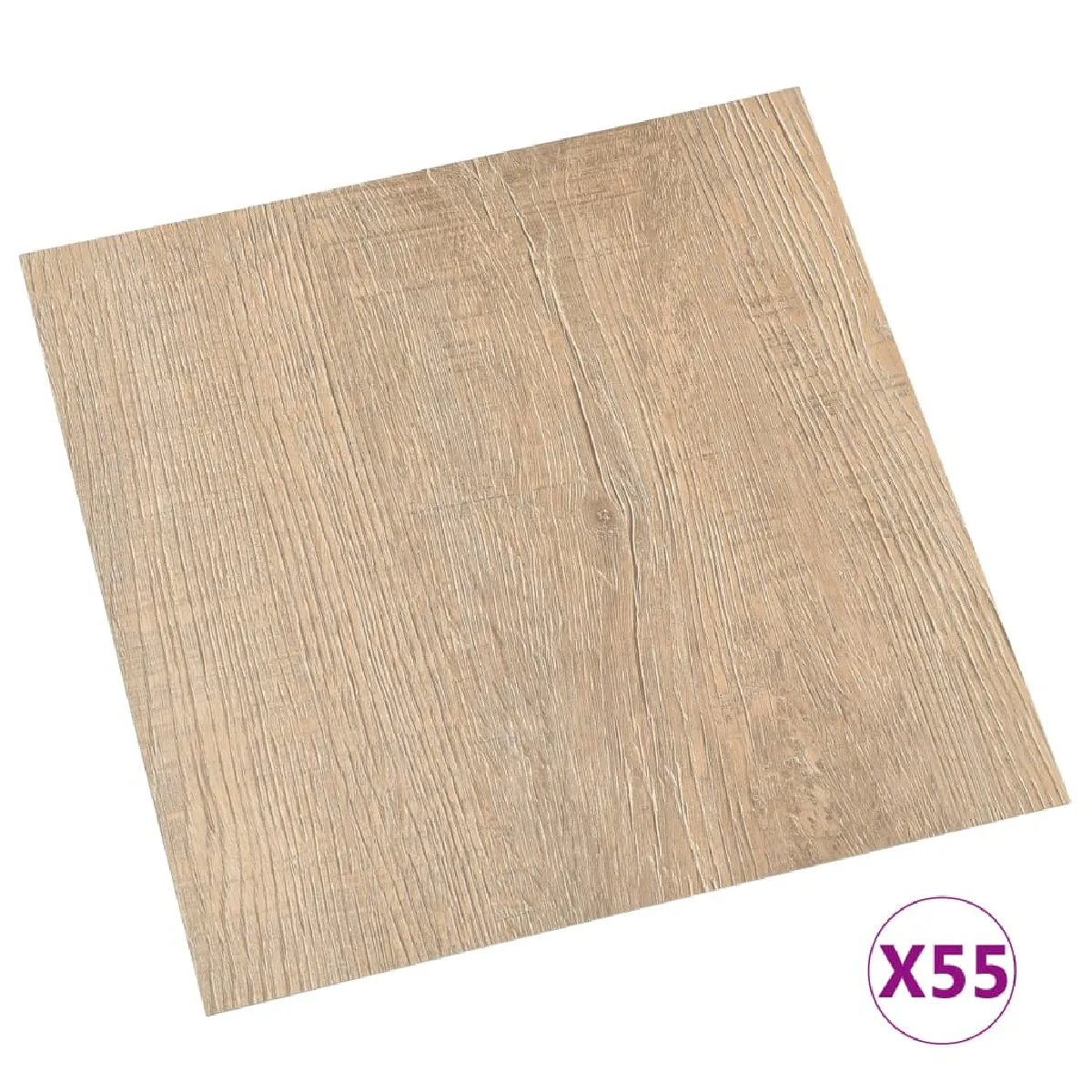 vidaXL Dalles PVC Autoadhésives 5,11m² Marron