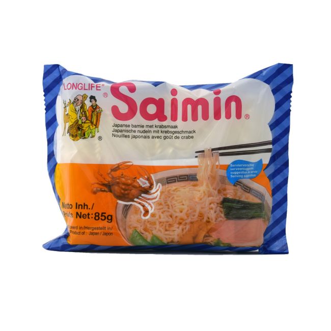 Long Life Saimin Instant Japanse Bami met Krabsmaak 85g