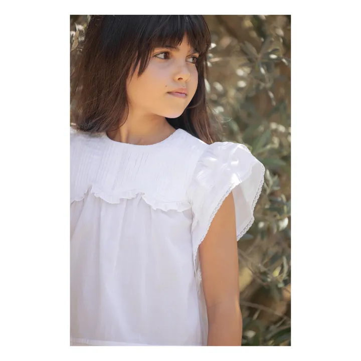 Tartine et Chocolat Blouse Fleur d'Hibiscus | Blanc