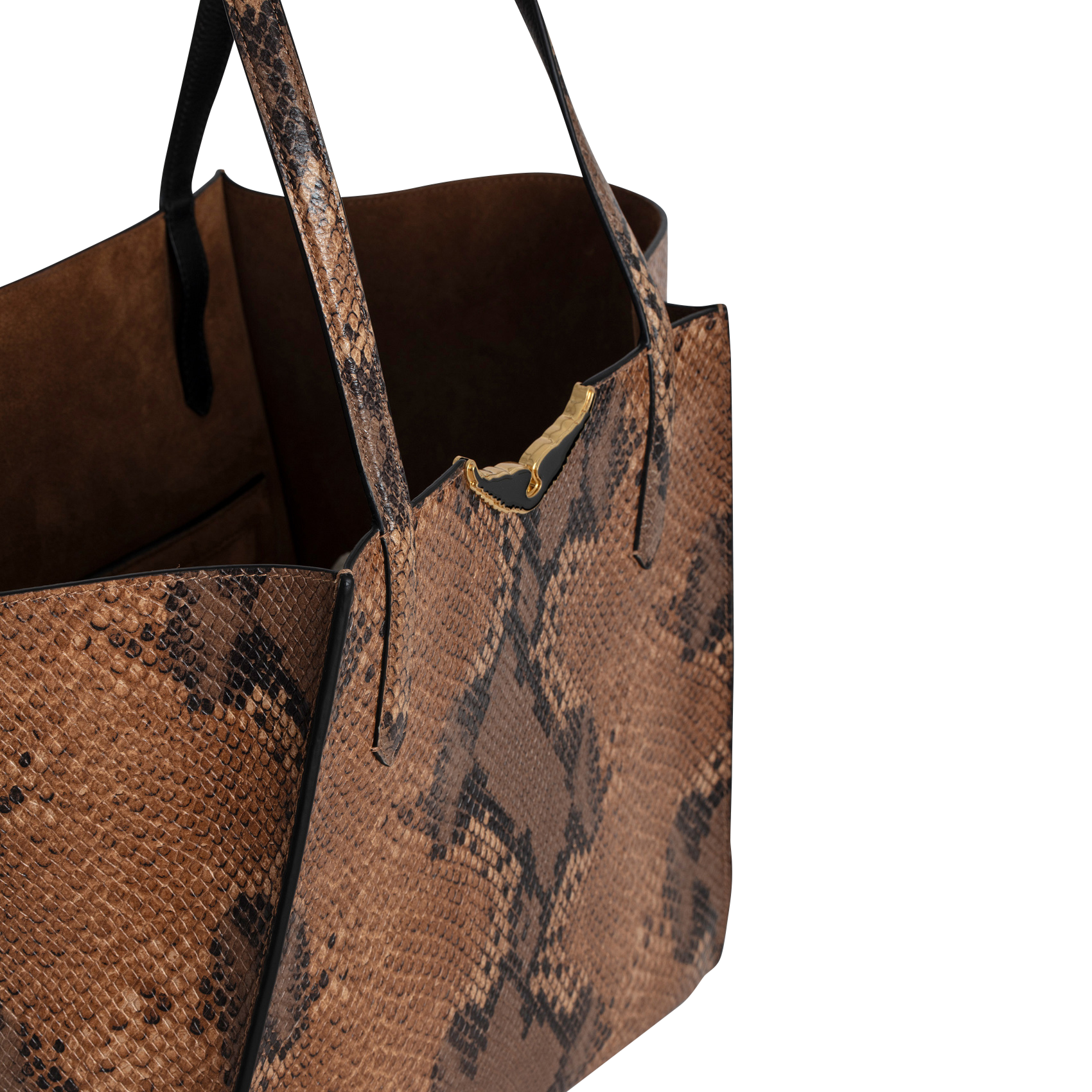 LE BORDERLINE - Sac cabas en cuir imprimé | Marron