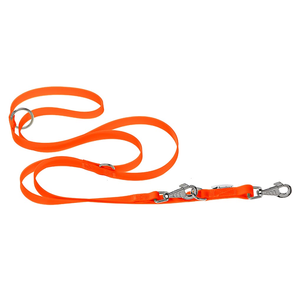 Laisse de dressage pour chiens evolution ga25/200 hypoallergénique, lavable, poignée rembourrée, orange