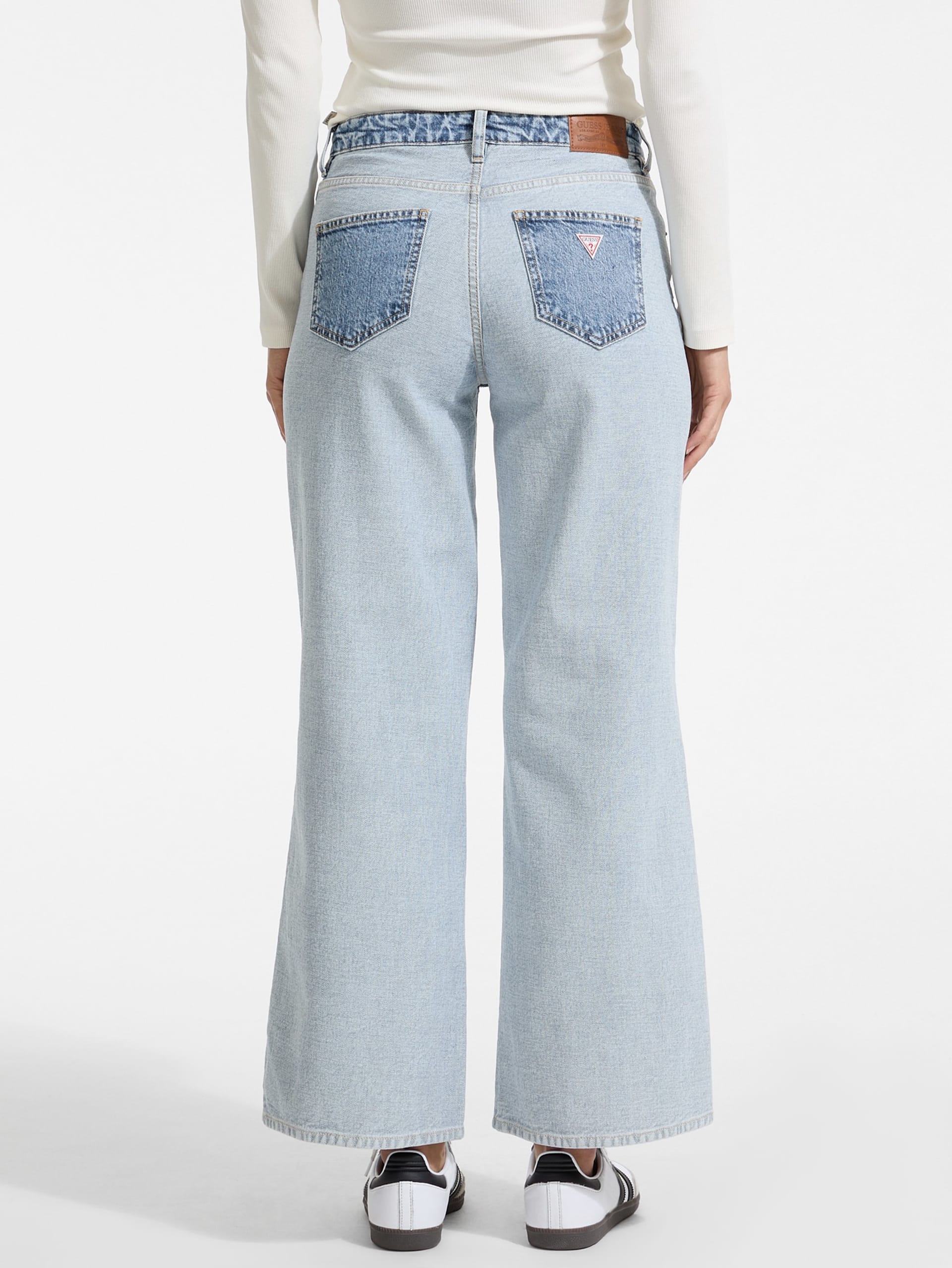 Calça jeans G11 de perna larga