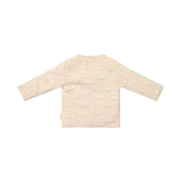 Little Dutch T-Shirt Lange Mouw - Little Goose All-over - Maat 50 - Sand