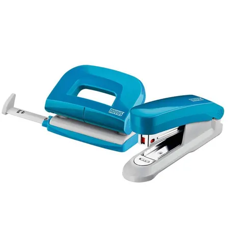 Novus Schreibtisch-Accessoire Set fresh Hefter E15 Locher E210 petrol glänzend