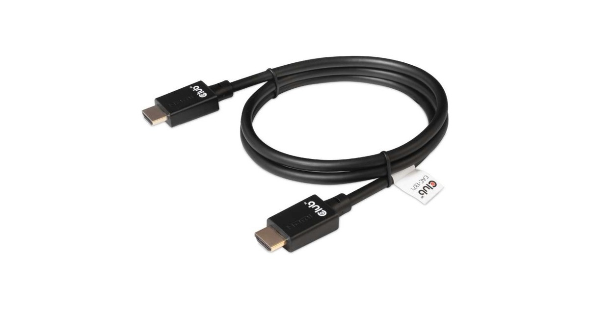 Club 3DUltra High Speed HDM kabel  (Zwart, 1 meter, 4K 120Hz, 8K 60Hz, 48Gbps)