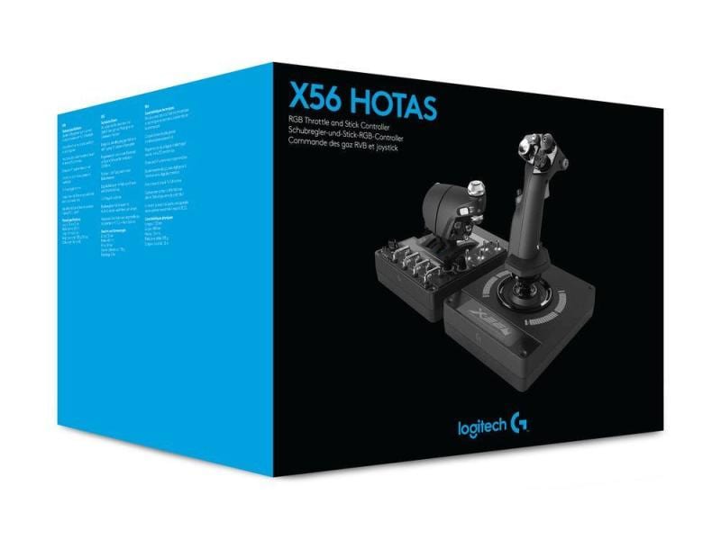Logitech Simulations-Controller G Saitek X56 Rhino H.O.T.A. RGB Gaming Controller für Flugzeug- und Weltraum-Simulationsspiele