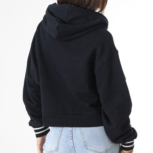 Sweat Capuche Crop Femme Monotype 9140 Bleu Marine