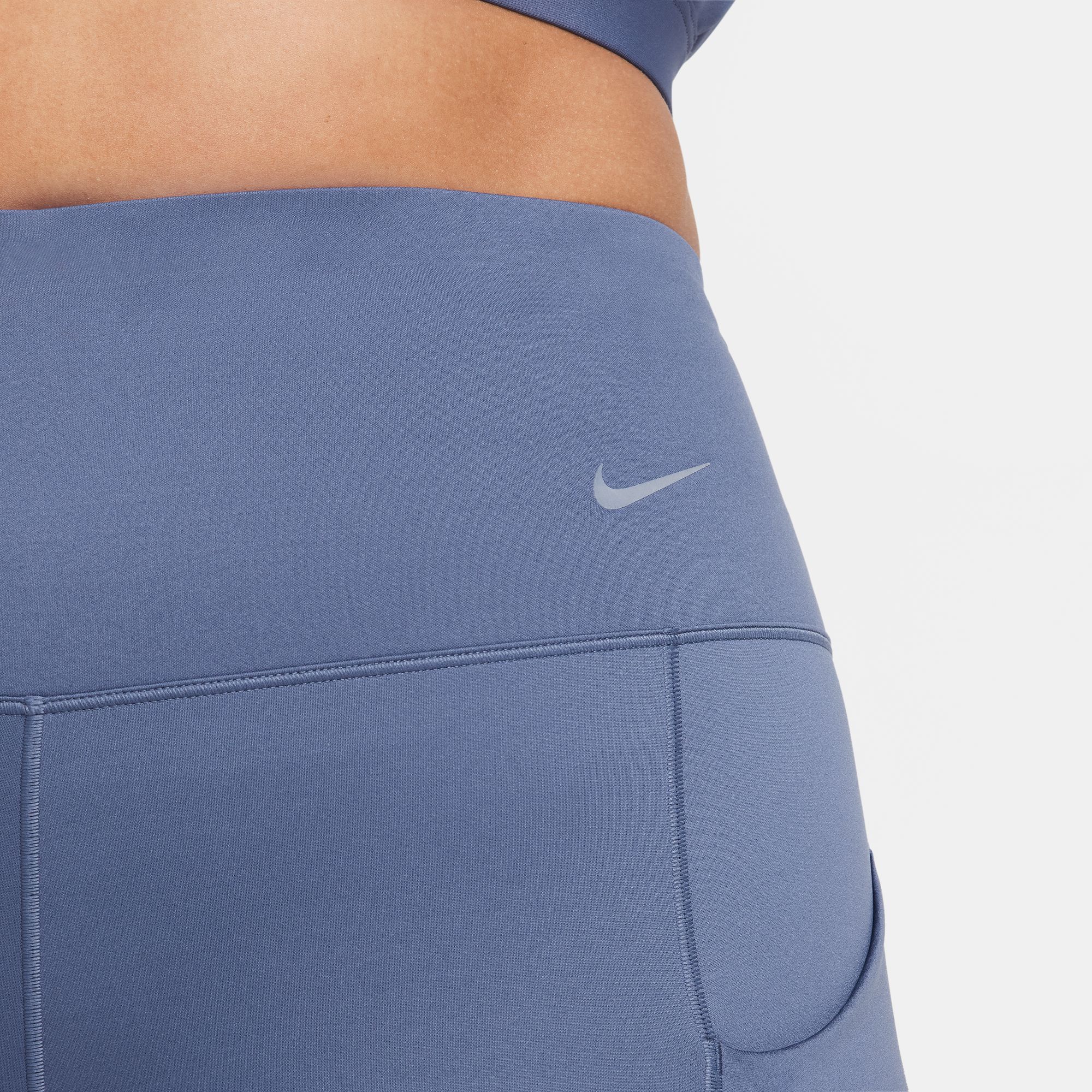 Go High Waist Tights Dame 491/Diffused Blue/Black