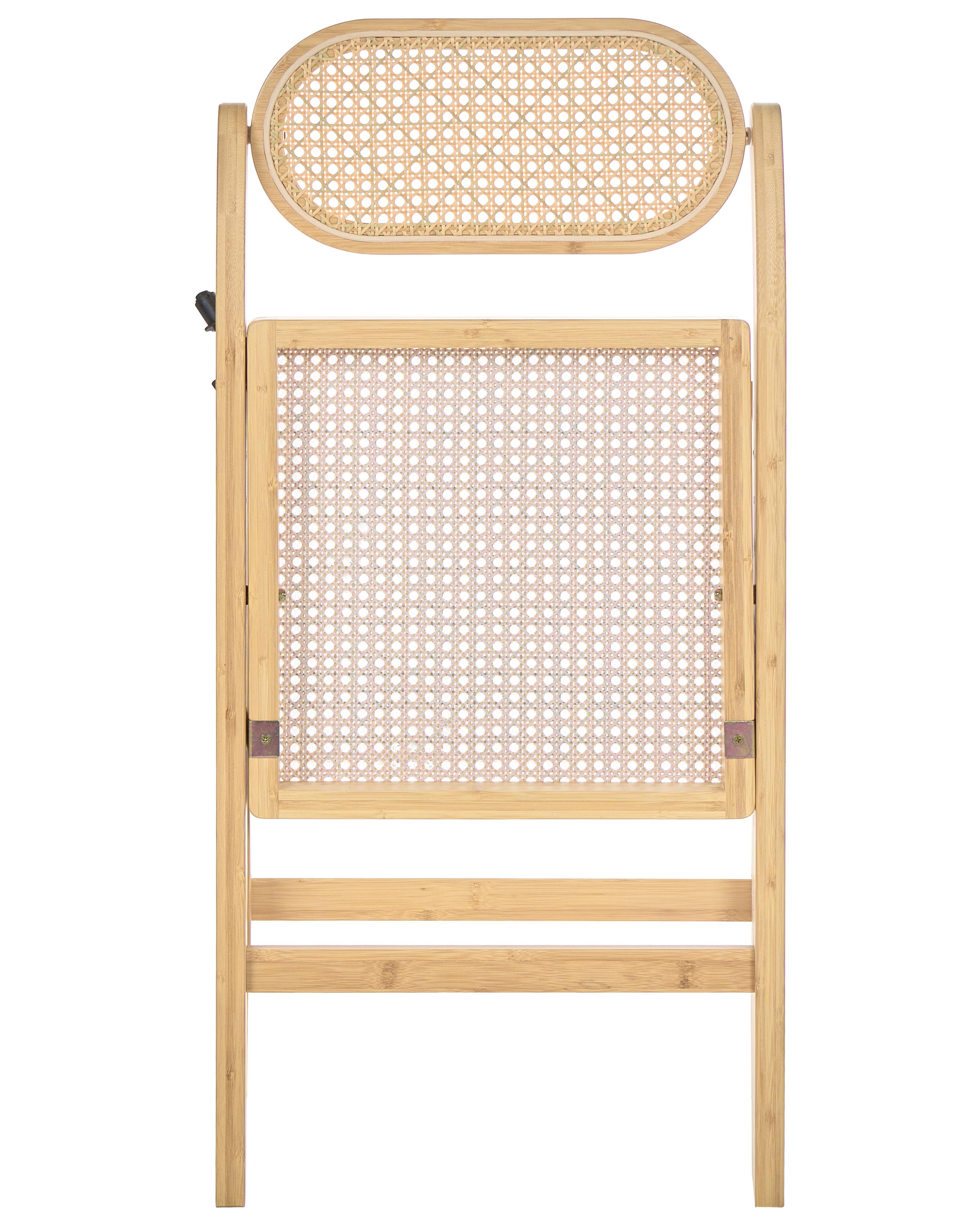 Set van 2 eetkamerstoelen inklapbaar ORAISON Bamboehout Lichtbruin