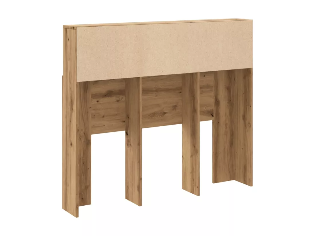 Armoire de tête de lit chêne artisanal 120x19x103,5 cm