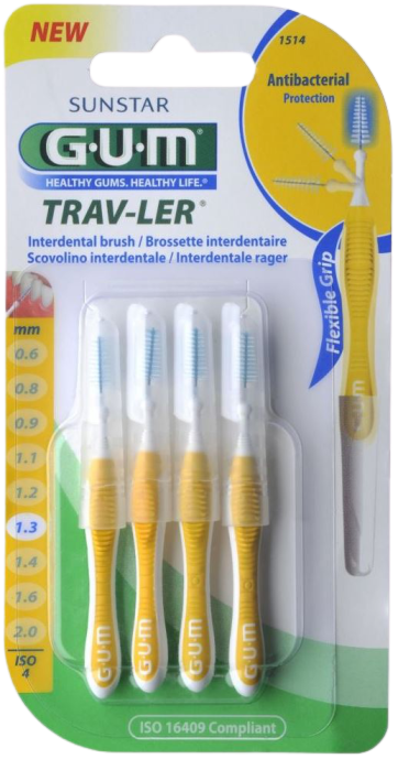 Gum Trav-Ler Interdentaal Borsteltjes 1,3mm 4 stuks