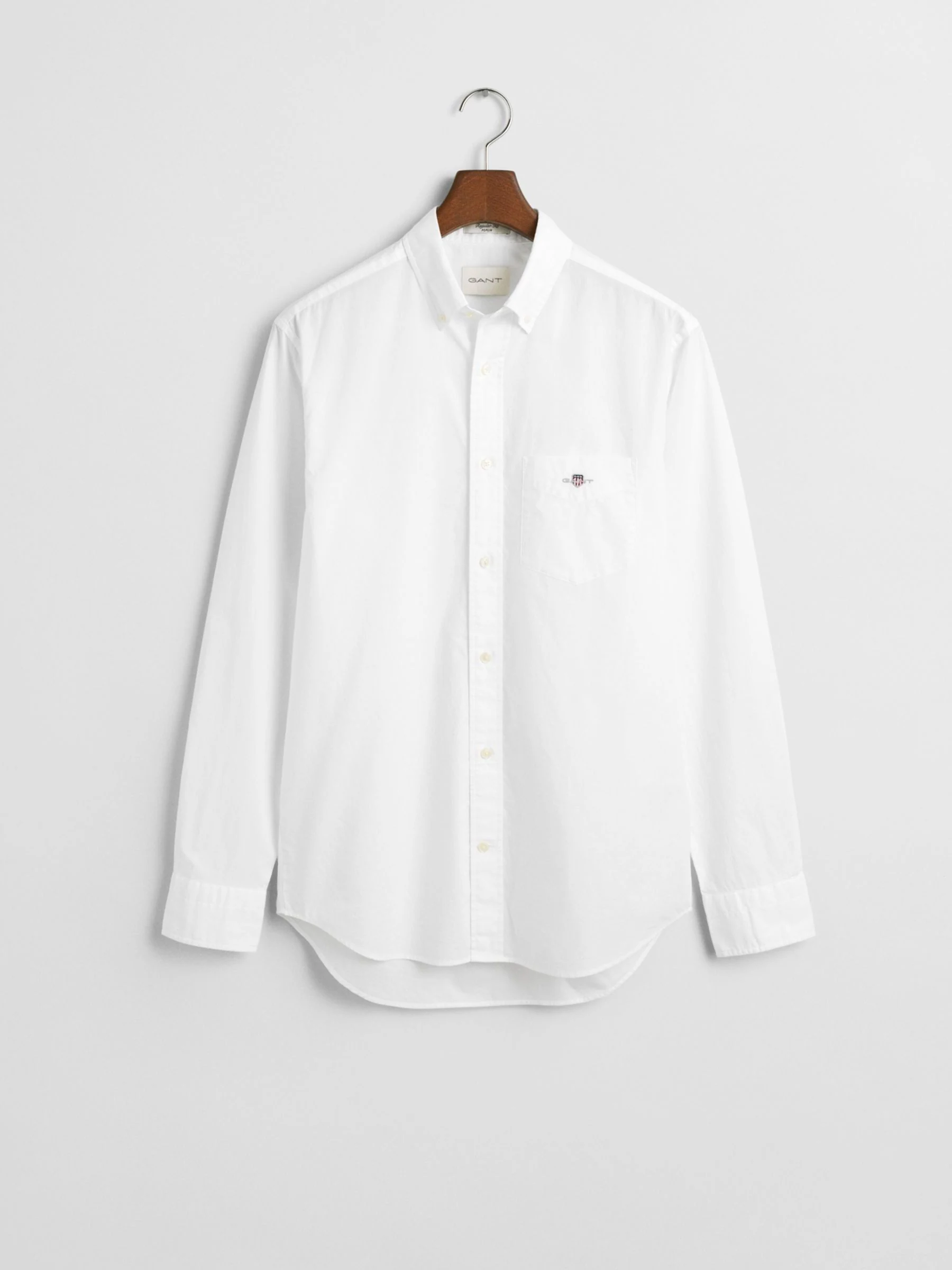 Wit - Gant - Regular-fit poplin overhemd
