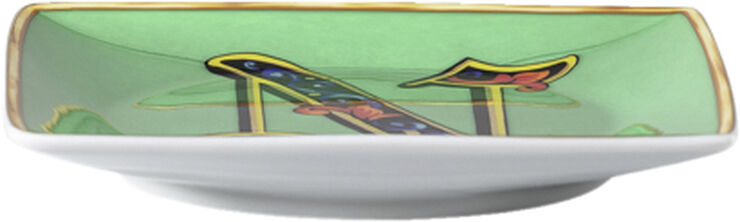 Versace Bowl 12cm sq. flat, Holiday Alphabet N, Versace Flerfarvet