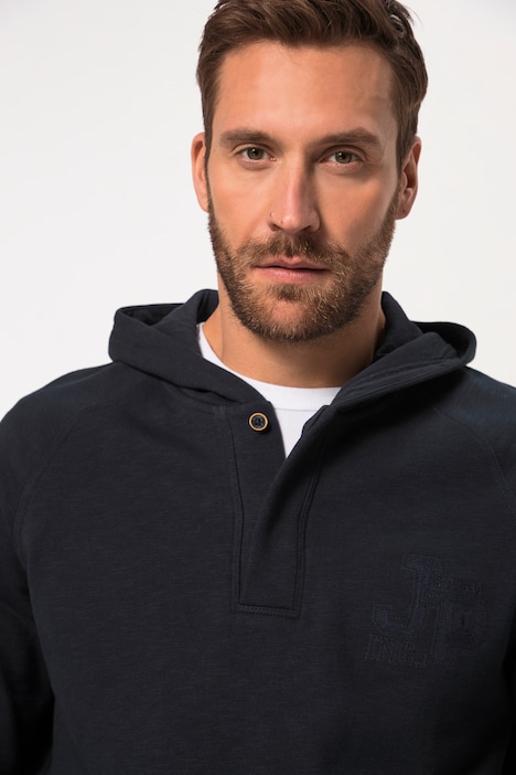 Hoodie, Flammsweat, Kapuze, Knopfleiste, bis 8 XL
