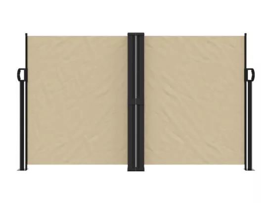 Auvent latéral rétractable beige 140x600 cm