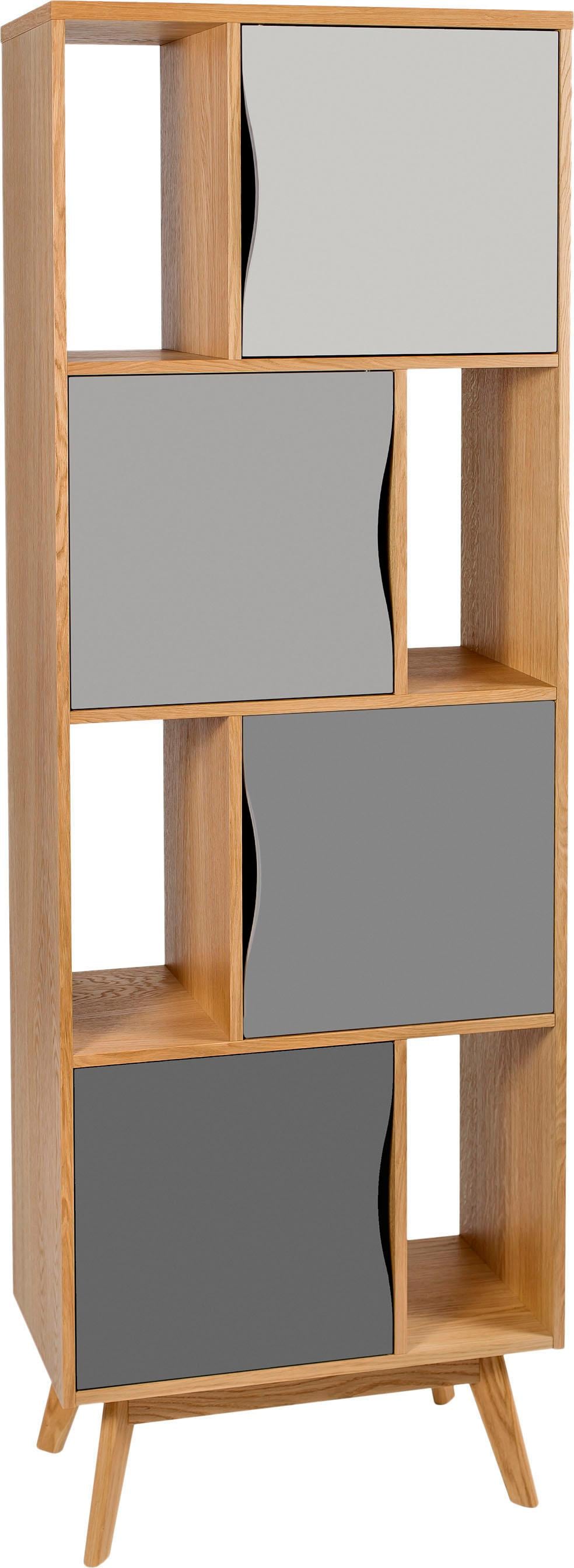Woodman Bücherregal »Avon« Höhe 191 cm, Holzfurnier aus Eiche, schlichtes skandinavisches Design