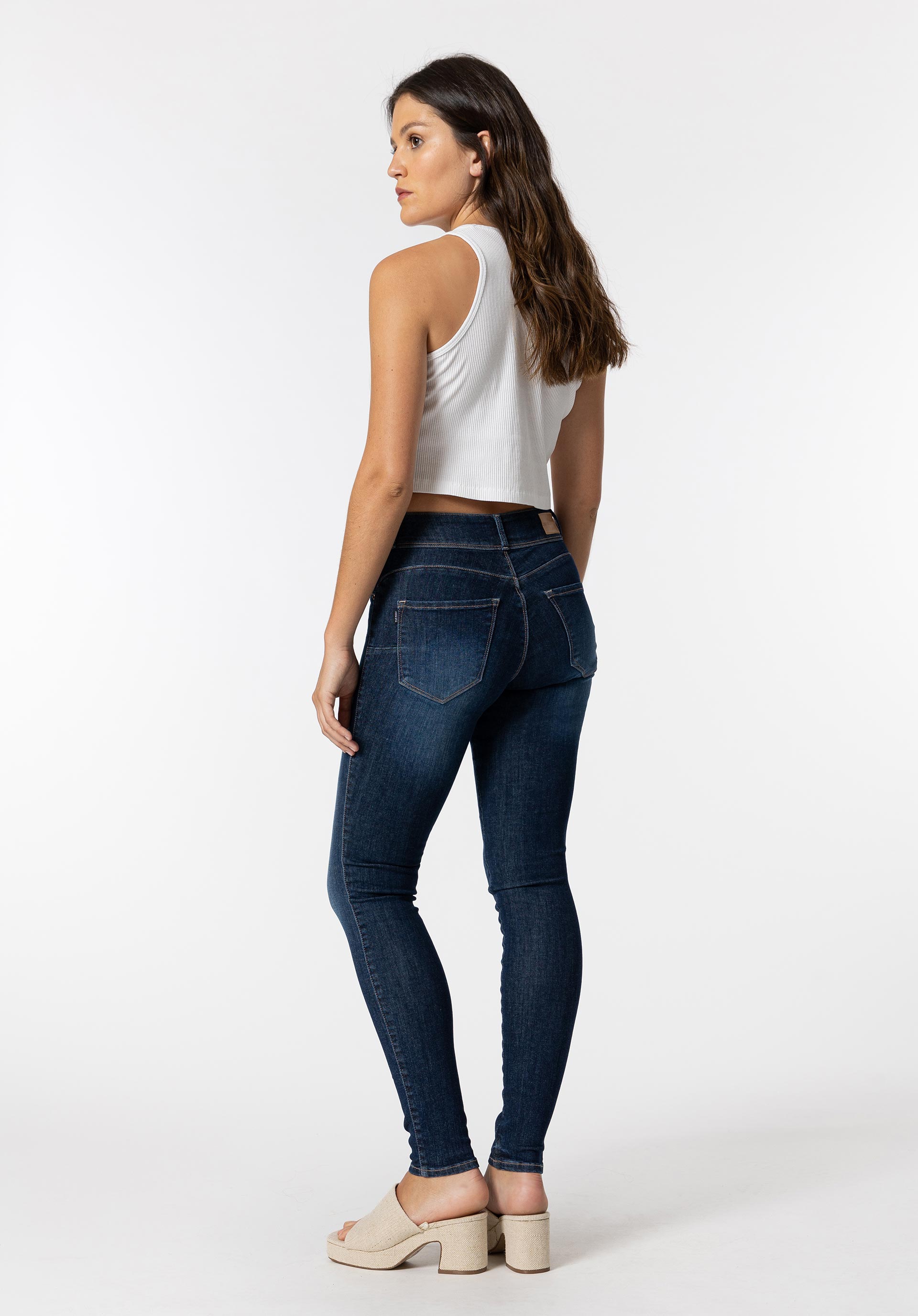 Jeans One Size Skinny Silhouette Cintura Alta