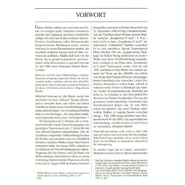 Edition Eulenburg Mahler Sinfonie Nr.2 C-Moll