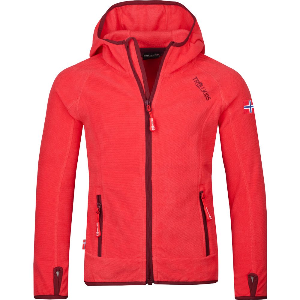 Trollkids Sandefjord Kapuzen-Fleecejacke Mädchen sweet cherry