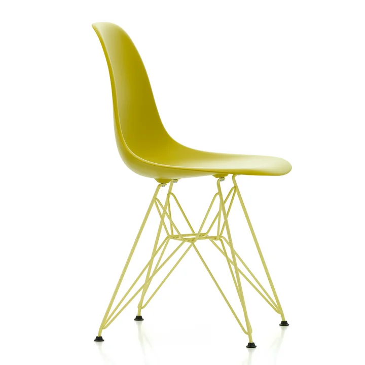 Vitra - Eames Plastic Side Chair DSR RE, citron / senf (Filzgleiter basic dark)