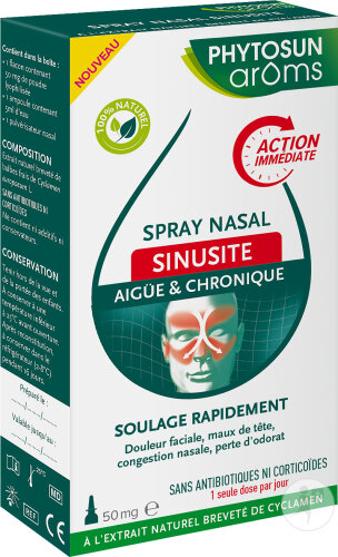 Phytosun Arôms Spray Nasal Sinusite Flacon 50mg